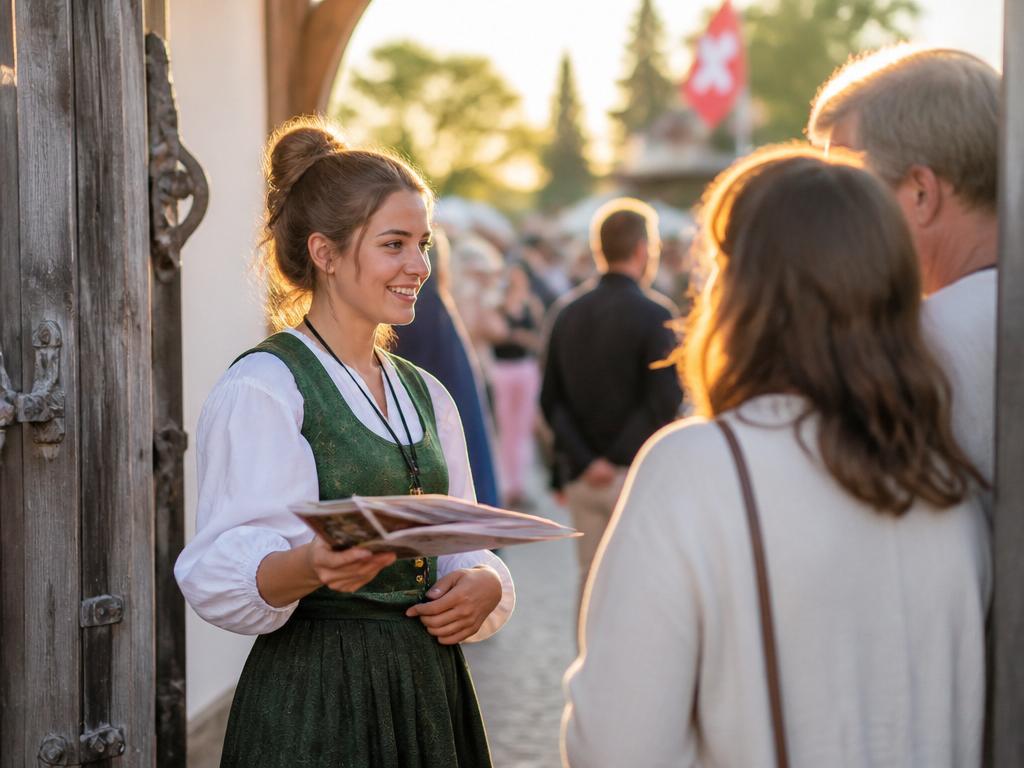 Gastgeberin am Dorffest